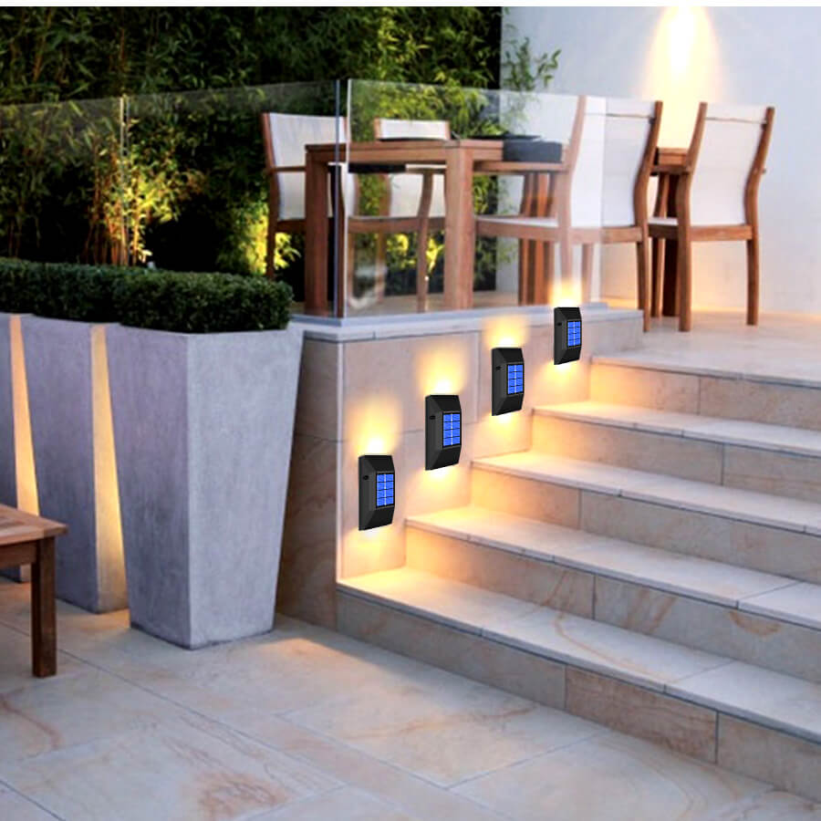 4X Solar Patio Wall Lights  | Automatiska Trädgårdslampor