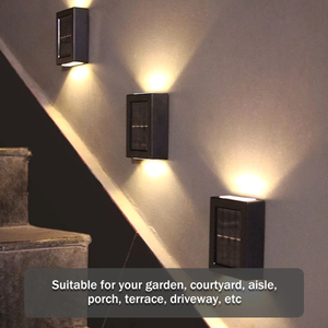 4X Solar Patio Wall Lights  | Automatiska Trädgårdslampor