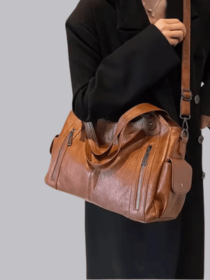 Chic Leather Bag 'Madison'™ | Snygg axelremsväska