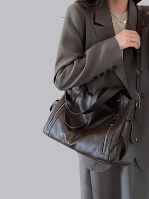 Chic Leather Bag 'Madison'™ | Snygg axelremsväska