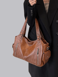 Chic Leather Bag 'Madison'™ | Snygg axelremsväska