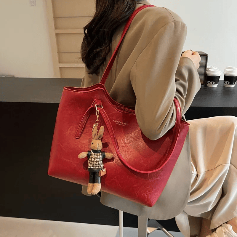Eco Chic Leather Bag 'Georgia'™ | Elegant väska med stor kapacitet