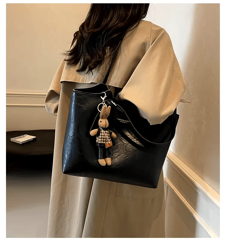 Eco Chic Leather Bag 'Georgia'™ | Elegant väska med stor kapacitet