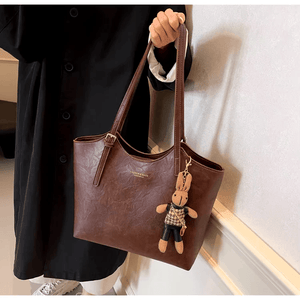 Eco Chic Leather Bag 'Georgia'™ | Elegant väska med stor kapacitet