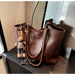 Eco Chic Leather Bag 'Georgia'™ | Elegant väska med stor kapacitet