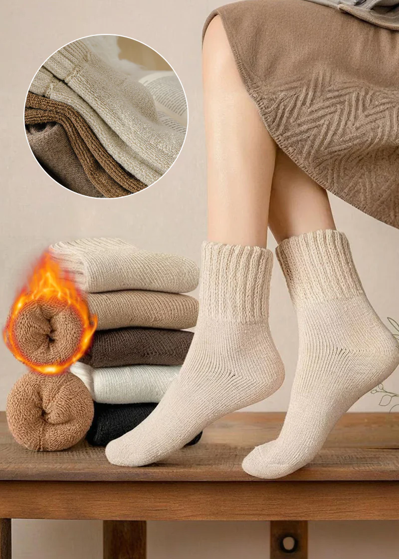 Cozy Ribbed Fleece Lined Crew Socks™ | Höst- och vintersockor