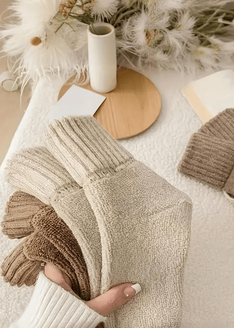 Cozy Ribbed Fleece Lined Crew Socks™ | Höst- och vintersockor