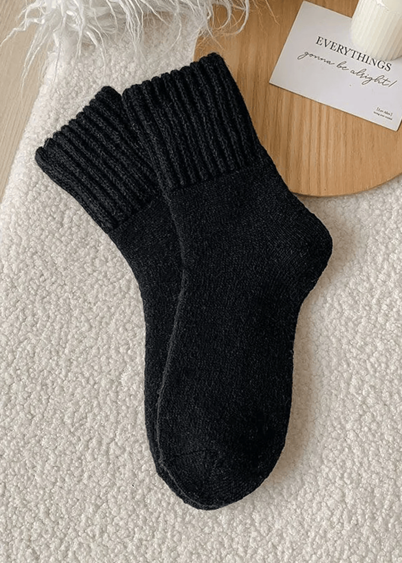 Cozy Ribbed Fleece Lined Crew Socks™ | Höst- och vintersockor