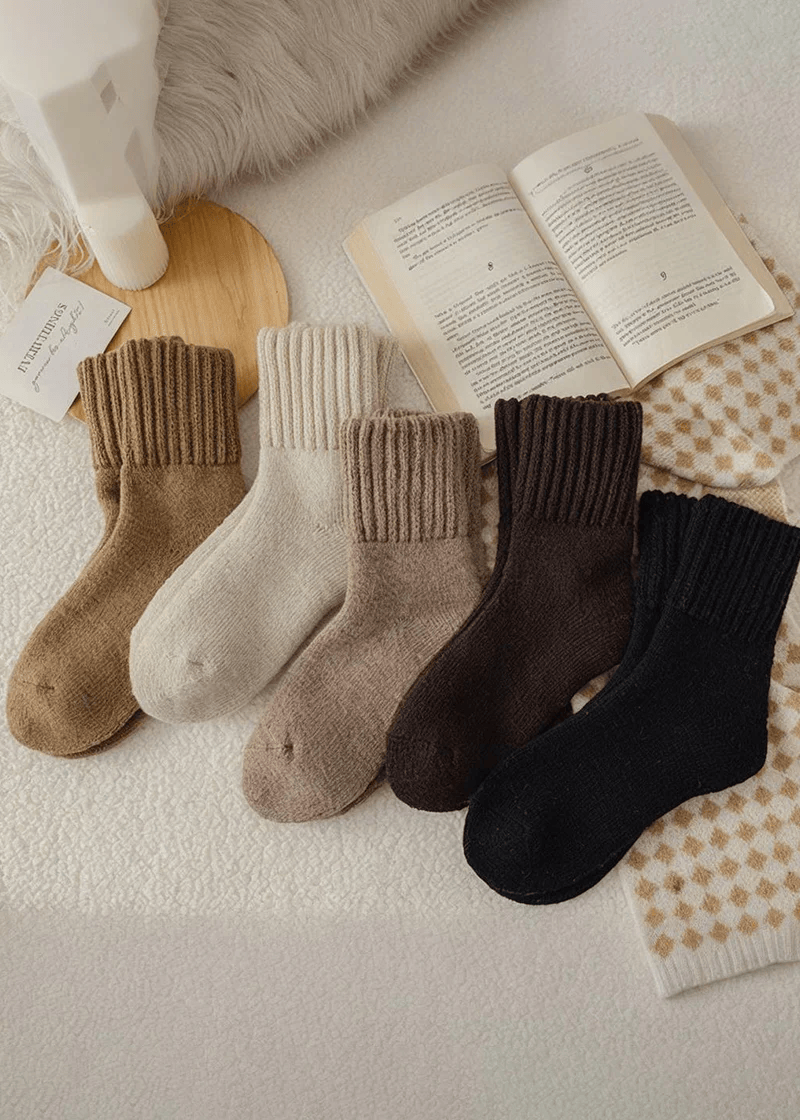 Cozy Ribbed Fleece Lined Crew Socks™ | Höst- och vintersockor