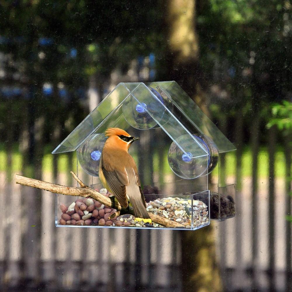 Le Moineau™ | Genomskinligt fågelhus med praktiska sugkoppar